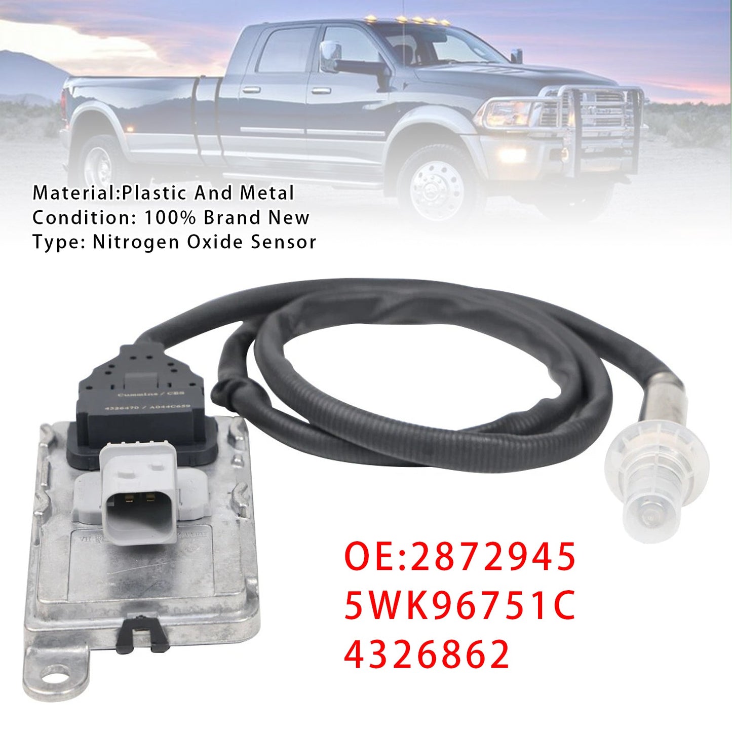 2013–2021 Cummins QSB 6.7L Series Engines 5WK96751C Nox Nitrogen Oxide Oxygen Sensor