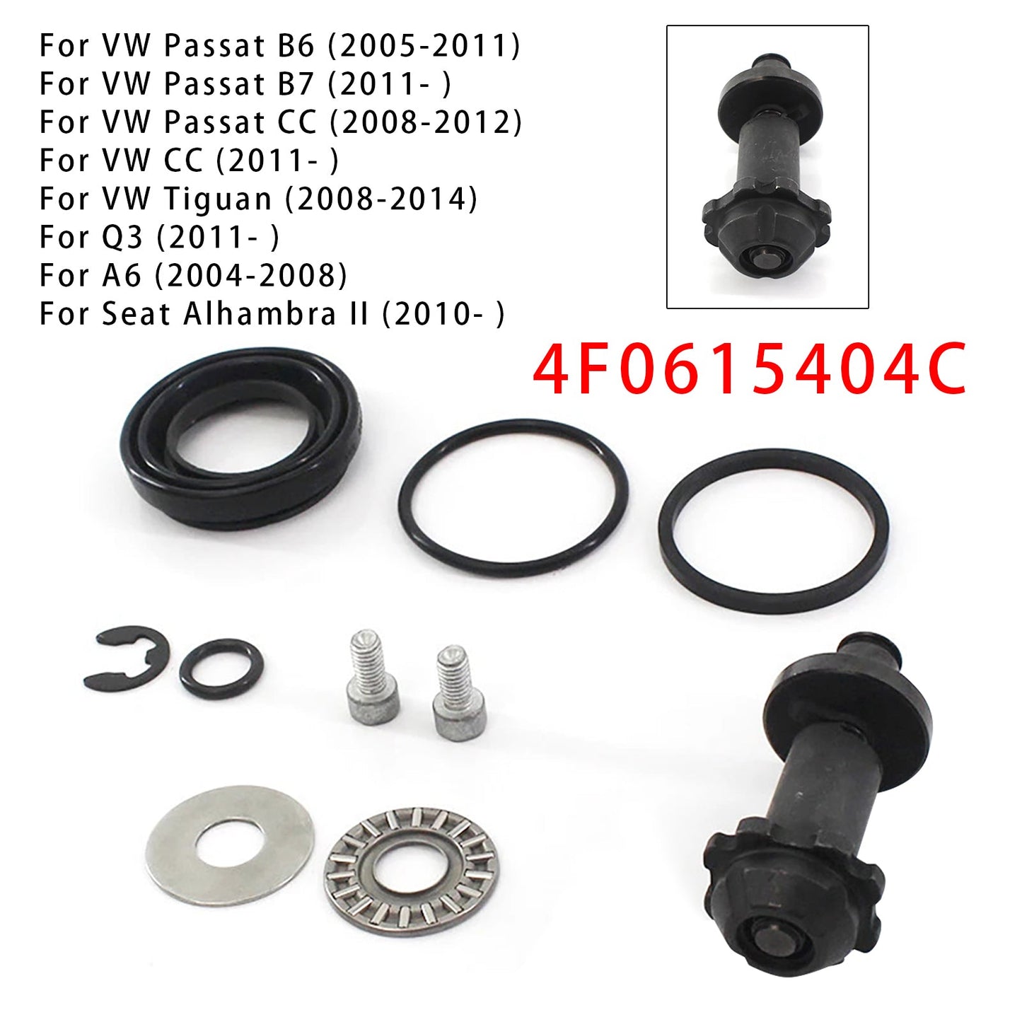 2010- Seat Alhambra II 4F0615404C 6 Torx Parking Rear Brake Caliper Motor Repair Kit