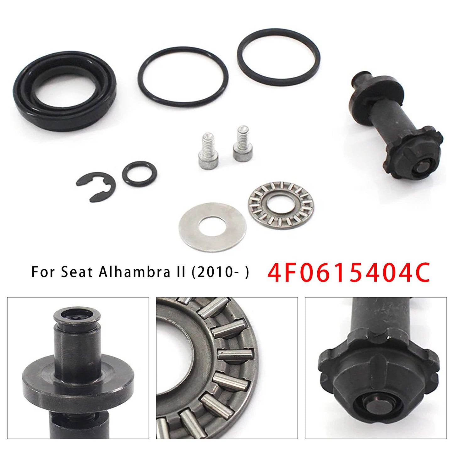 2010- Seat Alhambra II 4F0615404C 6 Torx Parking Rear Brake Caliper Motor Repair Kit