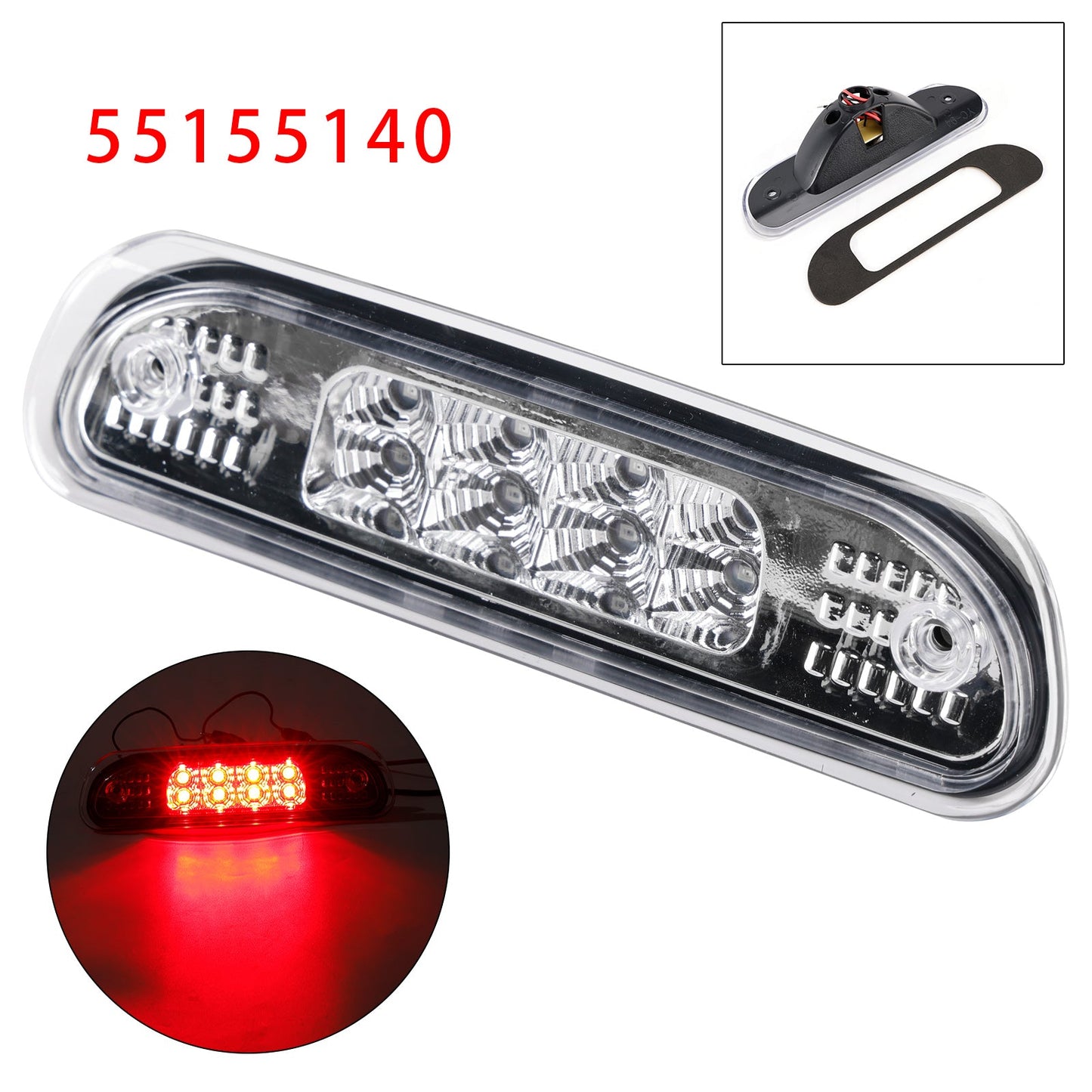 1999-2004 Jeep Grand Cherokee White 55155140 LED Third Brake Light Stop Lamp