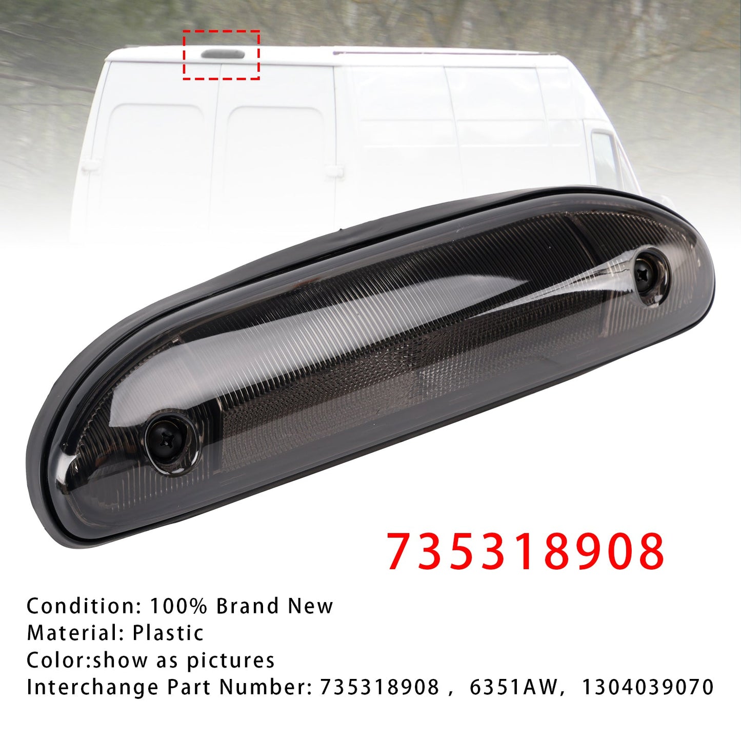 Ducato 244 Citroën Jumper Smoked 735318908 LED Third Brake Light Stop Lamp