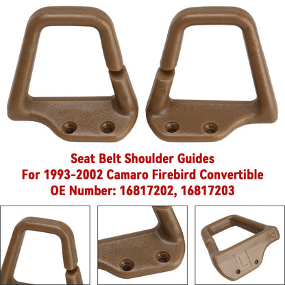 1993-2002 Camaro Firebird Convertible HT7203/7202 Tan Seat Belt Shoulder Guides