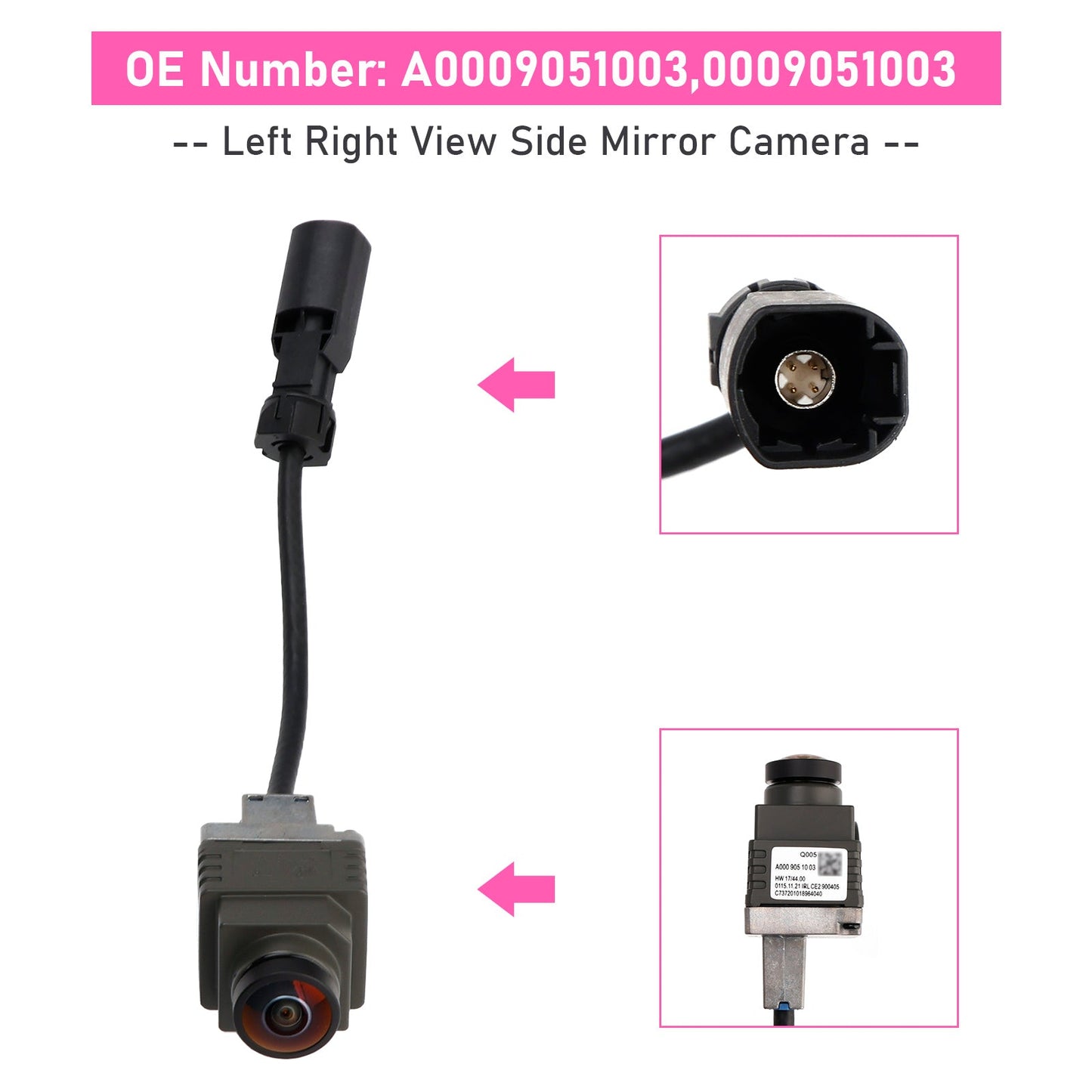 2010-2016 MERCEDES-BENZ E-CLASS (A207) E 260 CGI A0009051003 Left Right View Side Mirror Camera
