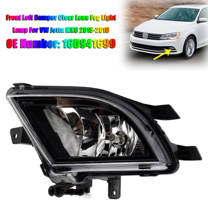 2015-2018 VW Volkswagen Jetta 16D941699 Front Left Bumper Clear Lens Fog Light Lamp