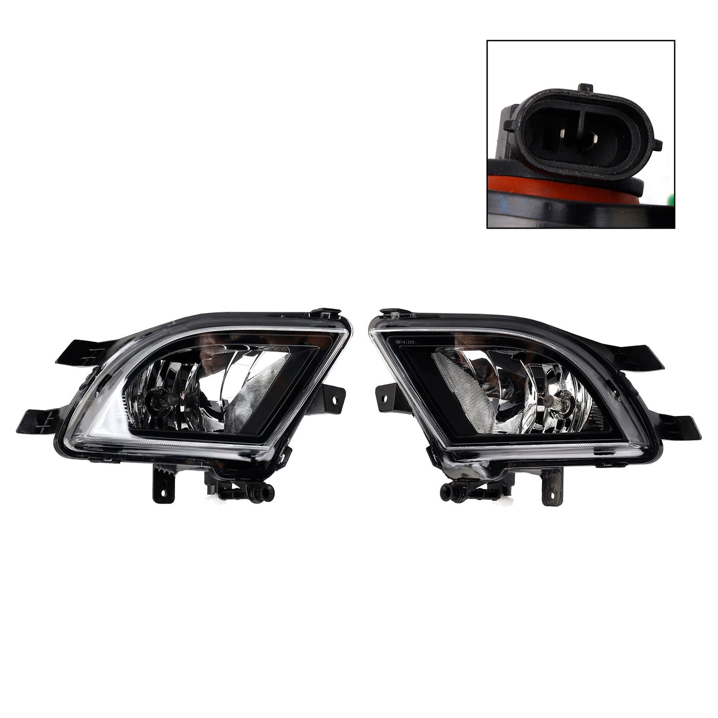 VW Jetta MK6 2015-2018 16D941699 Pair Front Bumper Clear Lens Fog Light Lamp