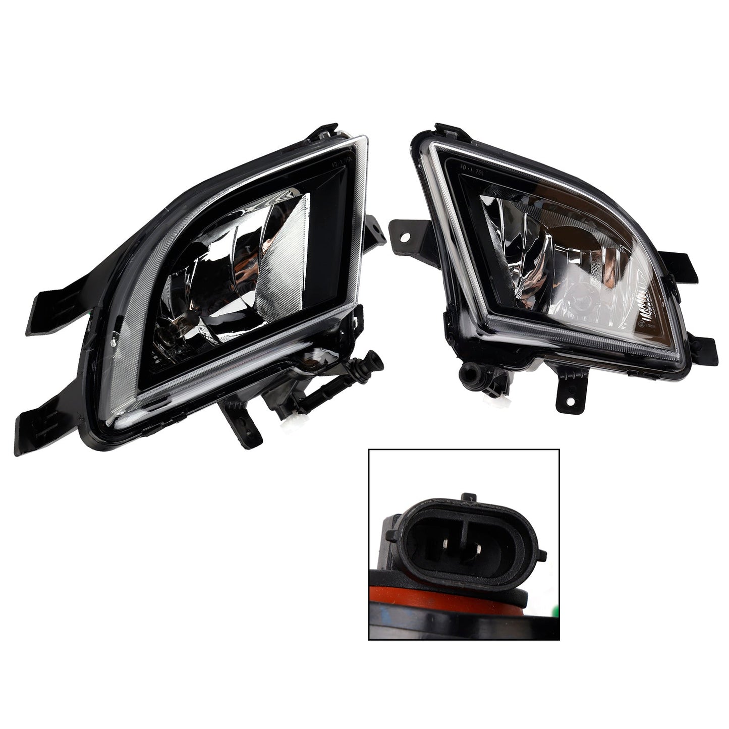 VW Jetta MK6 2015-2018 16D941699 Pair Front Bumper Clear Lens Fog Light Lamp
