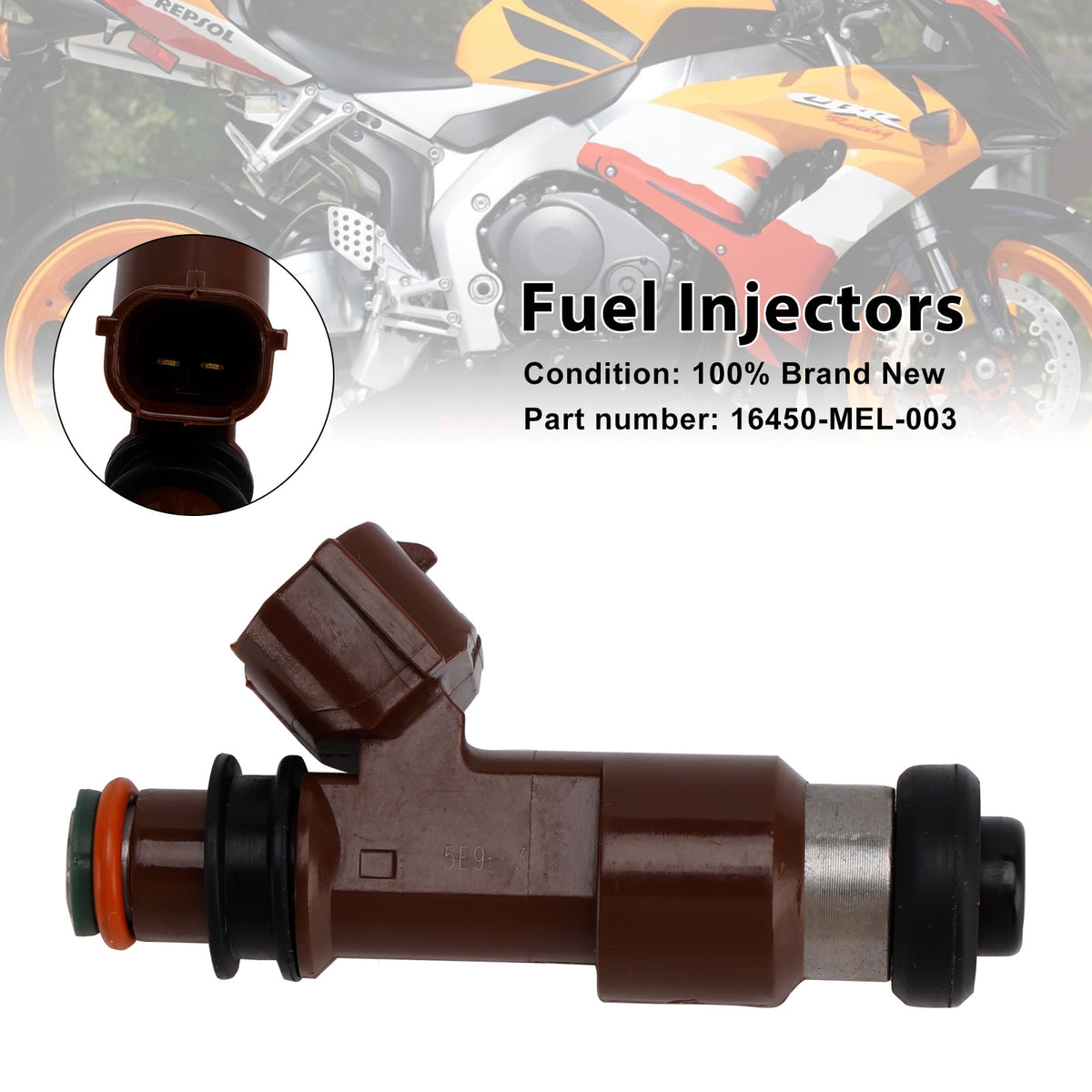 CBR1000RR VFR800 VFR800F CB1300 Honda 16450-MEL-003 Fuel Injectors