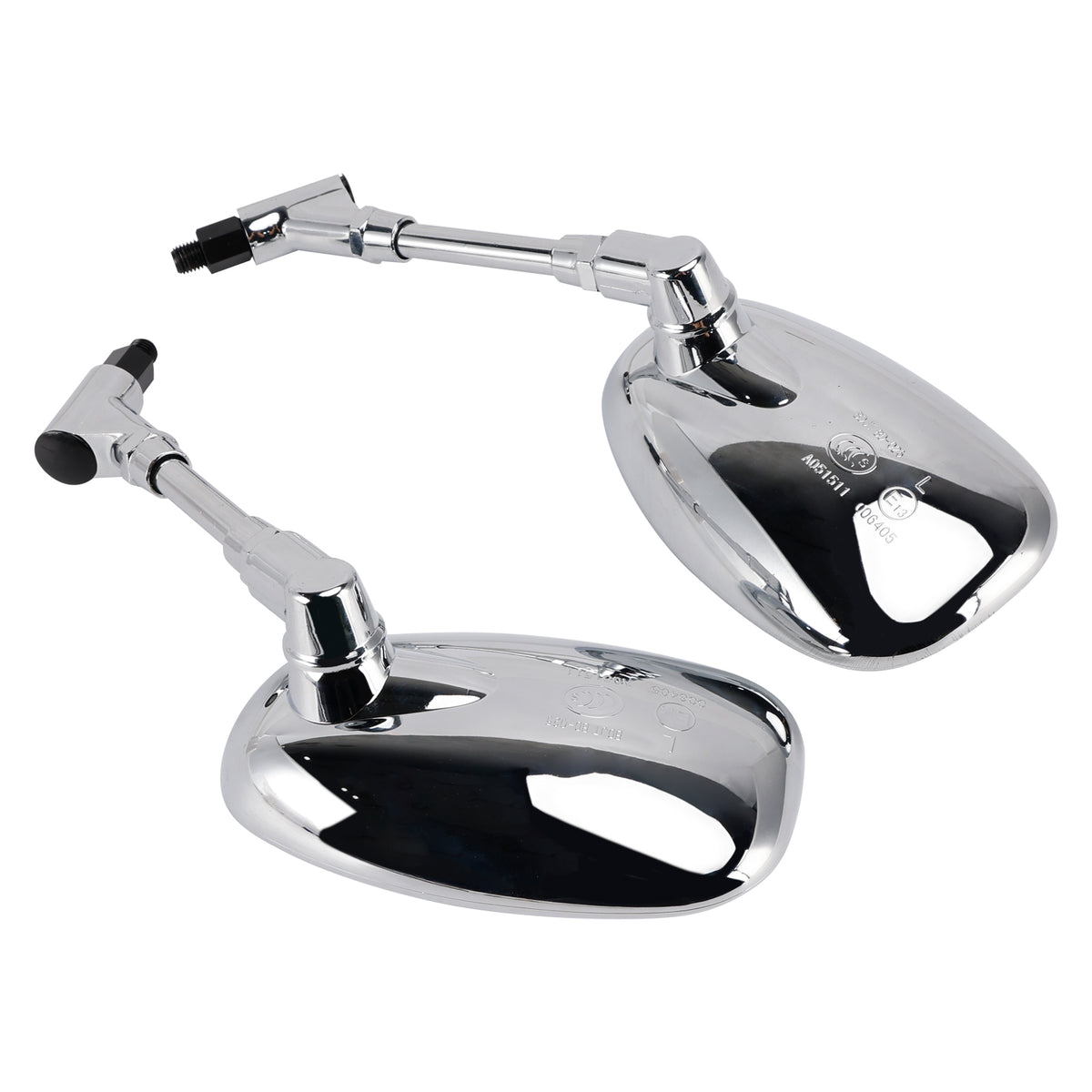 2003-2007 Honda VTX1300S 2002-2006 VTX1800C Set of 2 Chrome Rearview Mirrors