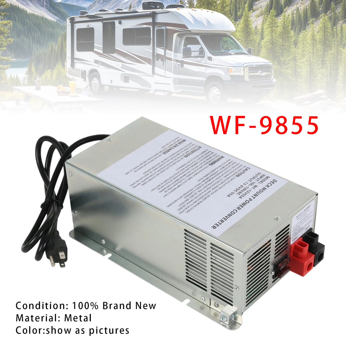 RV Trailer Camper 12V WF-9855 Converter 55 Amp Power Converter Charger