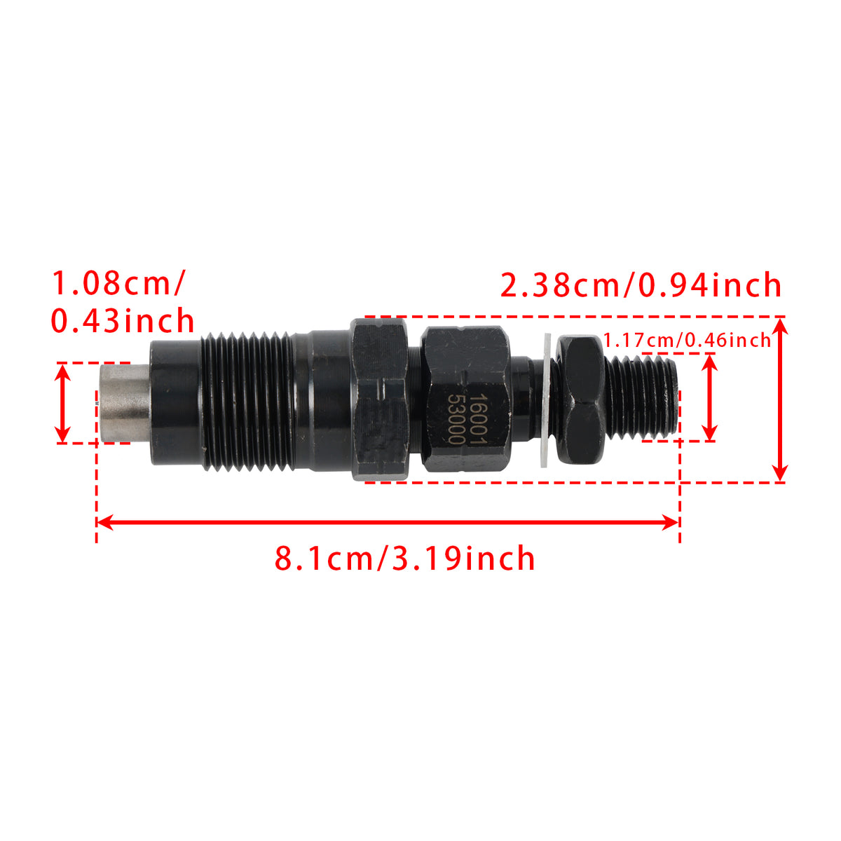 Kubota D722 D782 BX2230D Engine 16001-53000 H1600-53000 1Pcs Fuel Injector