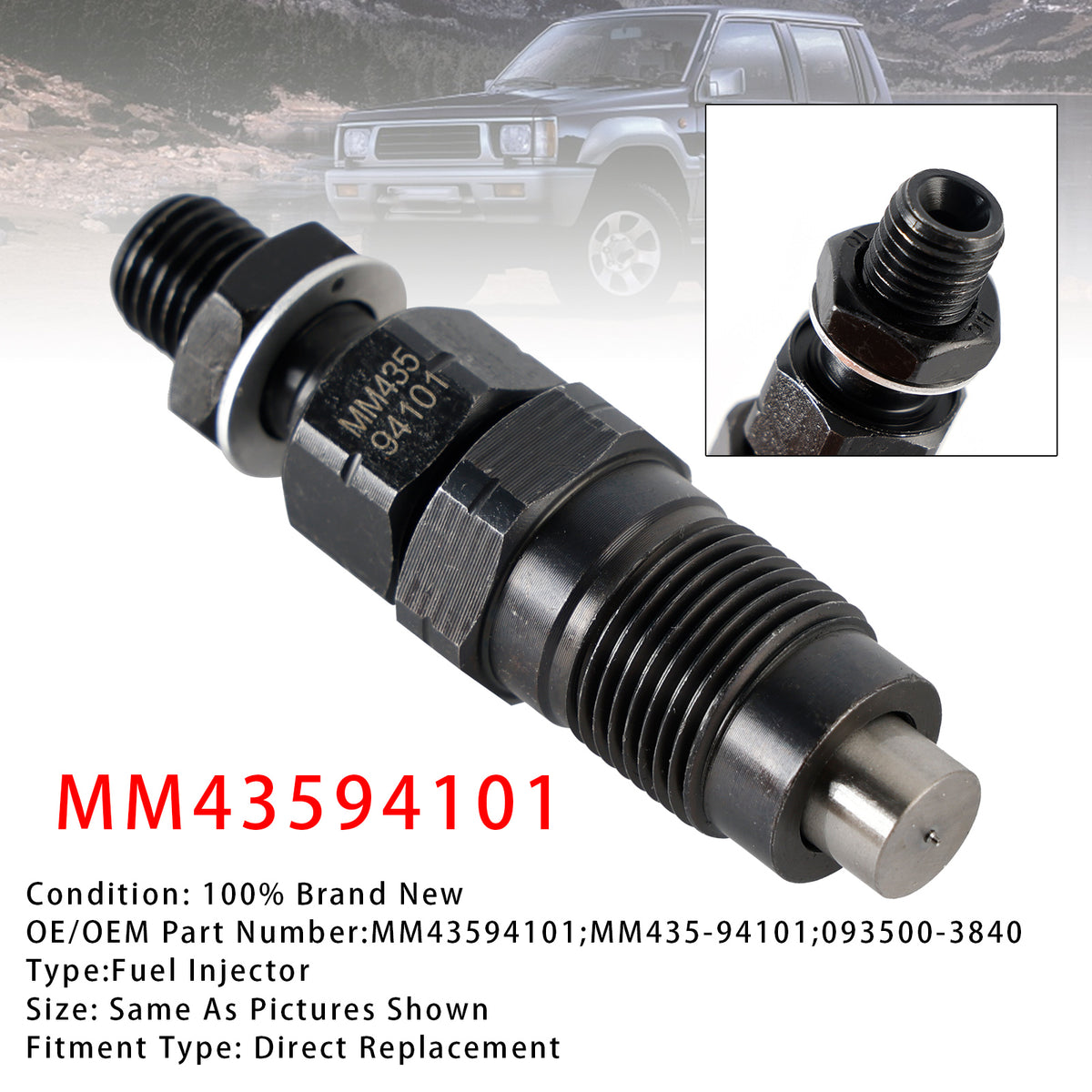 Mitsubishi L2E L3E S3L S4L S4L2 Engine MM43594101 1Pcs Fuel Injector
