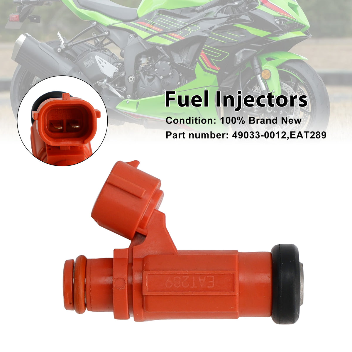 NINJA 1000 ZX-6R Z1000 Kawasaki 49033-0012 EAT289 Fuel Injectors