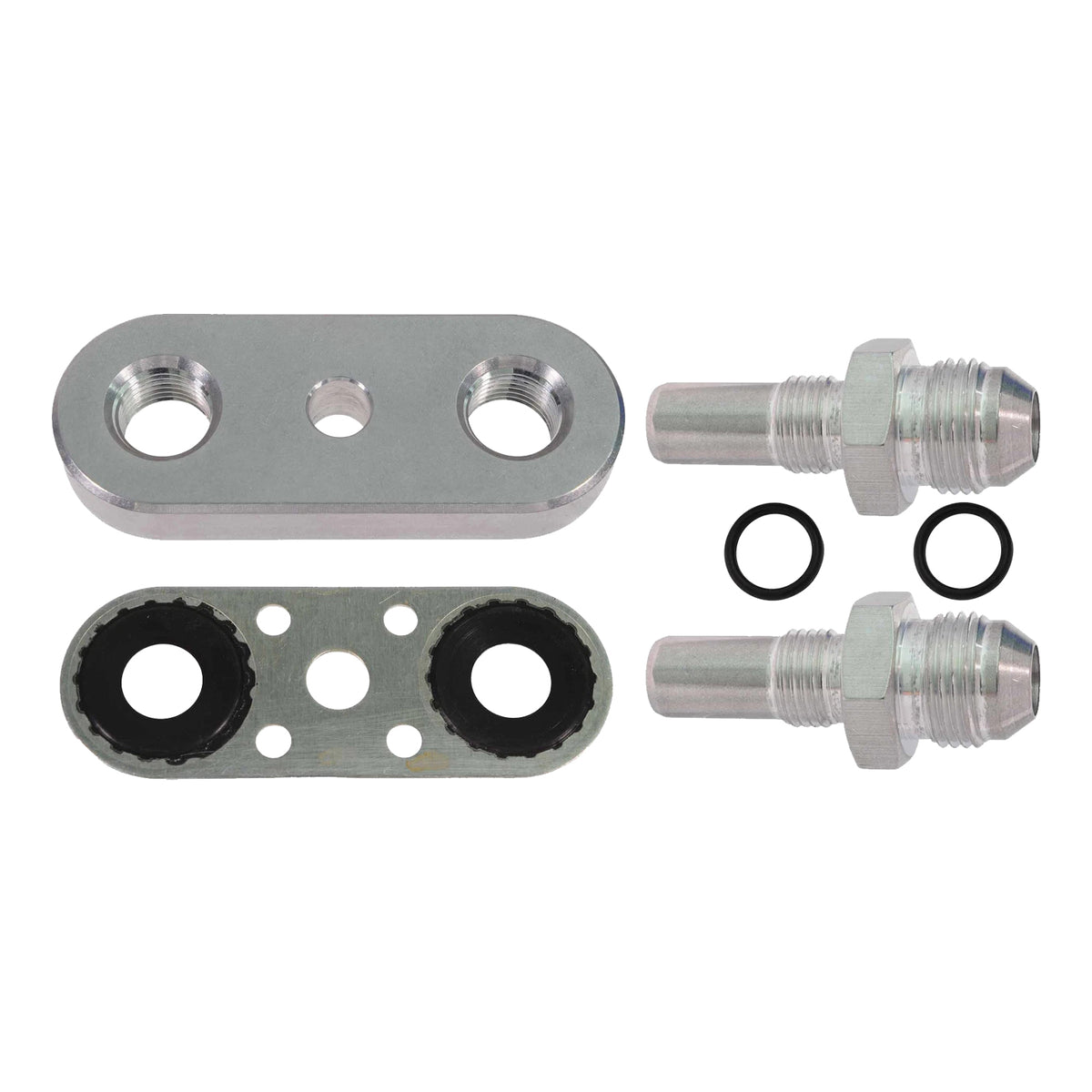 6L80E 6L90E 8L90E Transmission Cooler Line Adapter Plate with 6AN Fittings Seal