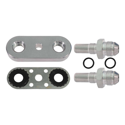 6L80E 6L90E 8L90E Transmission Cooler Line Adapter Plate with 6AN Fittings Seal
