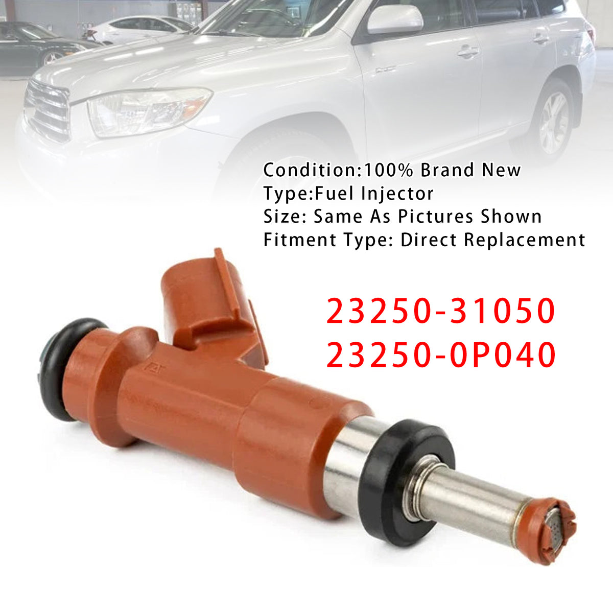 2007-2015 Toyota Camry Sienna Lexus RX350 3.5L V6 23250-31050 1Pcs Fuel Injector