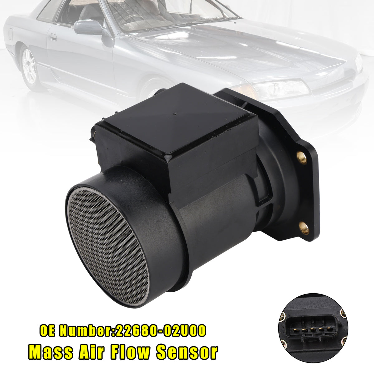 1989-1993 Nissan Skylin R32 RB20E RB20DET Mass Air Flow Sensor 22680-02U00