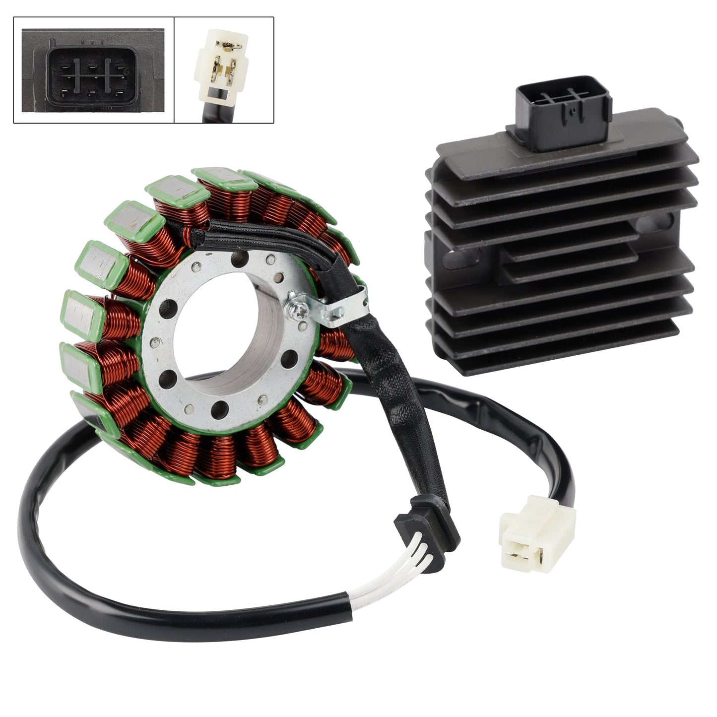 2007 Kawasaki EX650 ER-6F 21003-0041 Stator & Regulator Rectifier