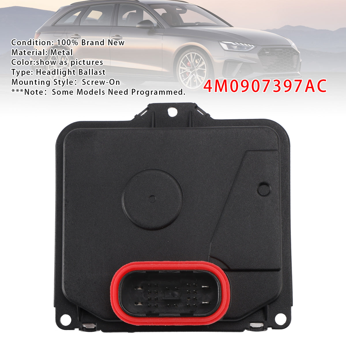 2015-2020 AUDI A4 A5 RS5 S4 S5 Headlight Control Module 4M0907397AC