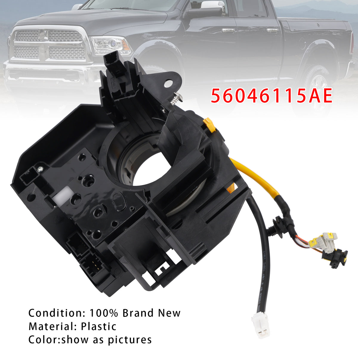 Dodge Ram 2500 3500 56046115AE Clock Spring With Heated And Angle Sensor