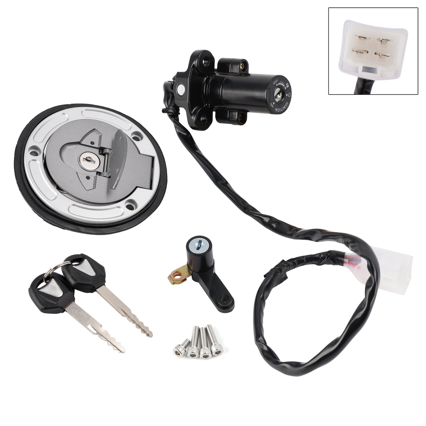 Yamaha YZF R3 R25 ABS 2019-2024 Ignition Key Switch Fuel Cap Seat Lock Set