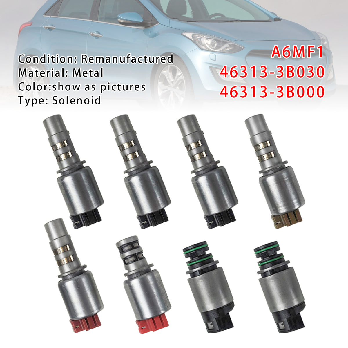 Hyundai Kia 8PCS Transmission Solenoid A6MF1 46313-3B030 46313-3B000