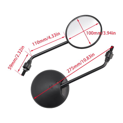 1994-2010 XL600V XL650V XL700V Transalp Honda 10Mm Rearview Mirror Set Black