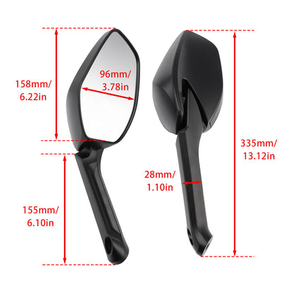 2010-2018 Ducati Multistrada 1200/2017-2021 Multistrada 1260 Mirror Set Left & Right