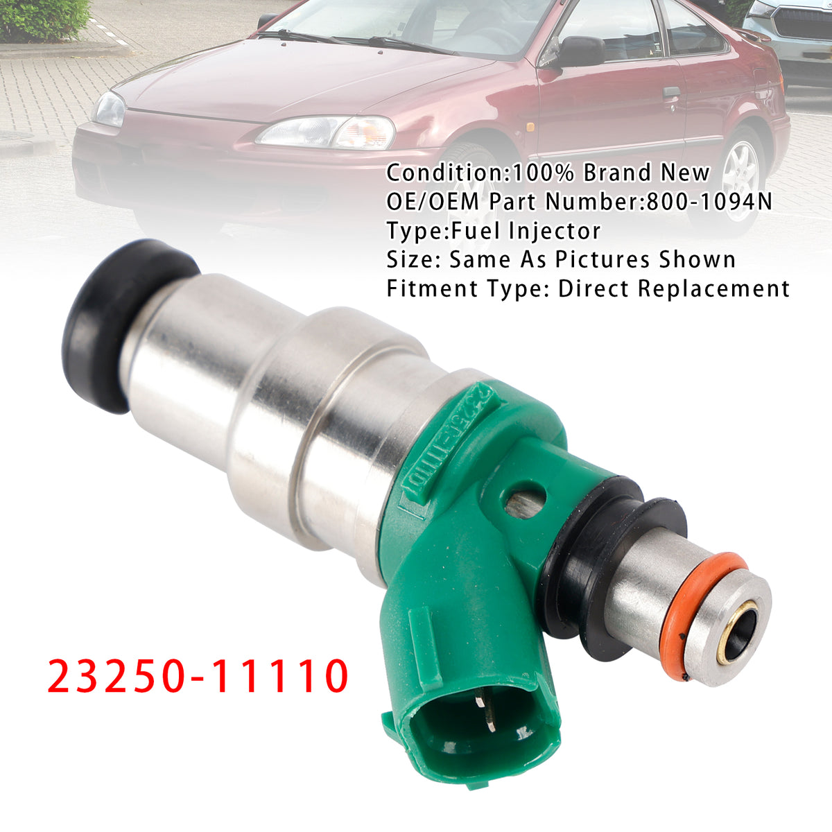 1994-1999 Paseo Tercel 1.5L Toyota 23250-11110 1Pcs Fuel Injector