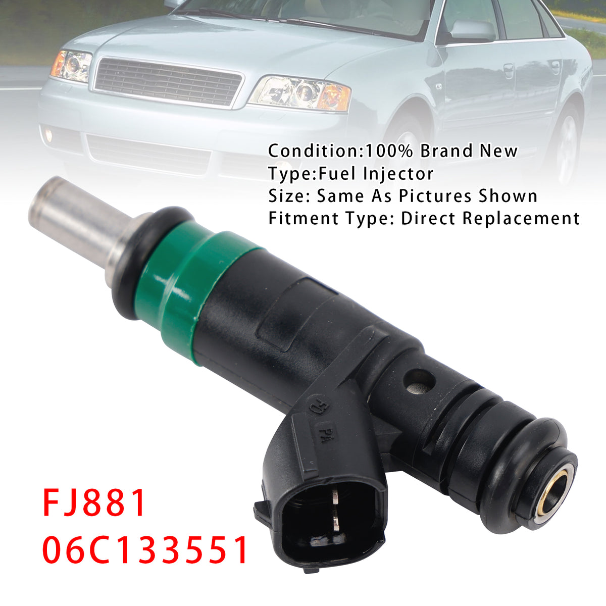 2002-2006 Audi A4 A6 Quattro 3.0L V6 FJ881 06C133551 1Pcs Fuel Injector