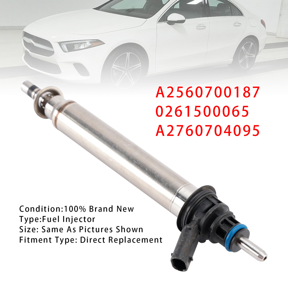 2012-2022 Mercedes Benz A2560700187 0261500065 A2760704095 1Pcs Fuel Injector