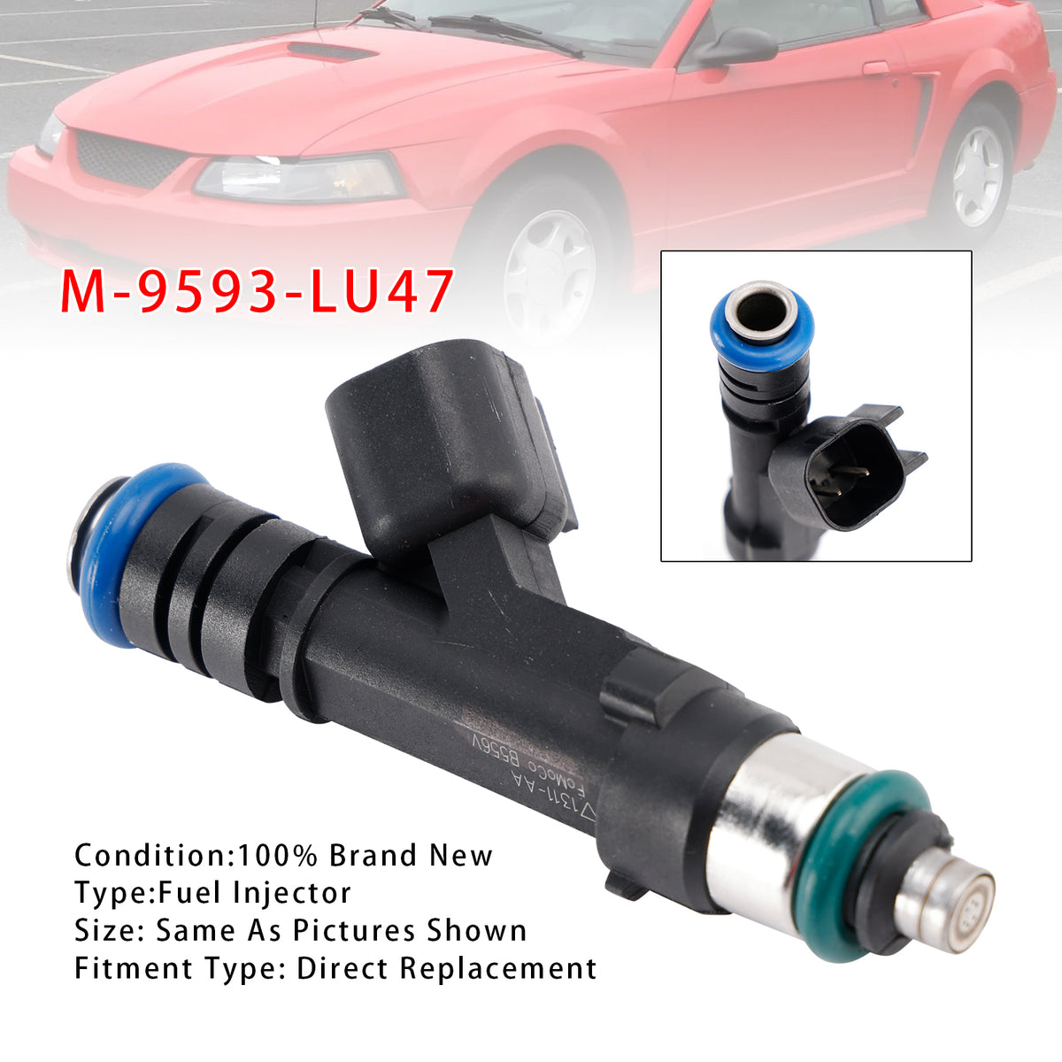 1999-2023 Mustang GT 5.0L 4.6L 4V EV6 Ford M-9593-LU47 1Pcs Fuel Injector
