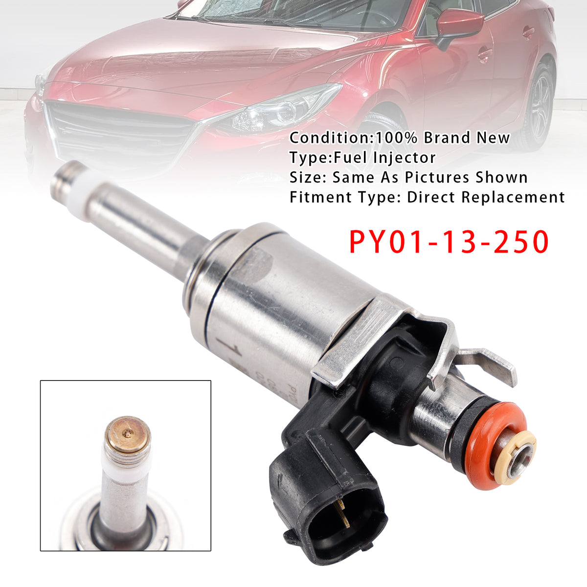 2014-2025 Mazda 3 6 CX-5 CX-9 2.5L PY01-13-250 1Pcs Fuel Injector