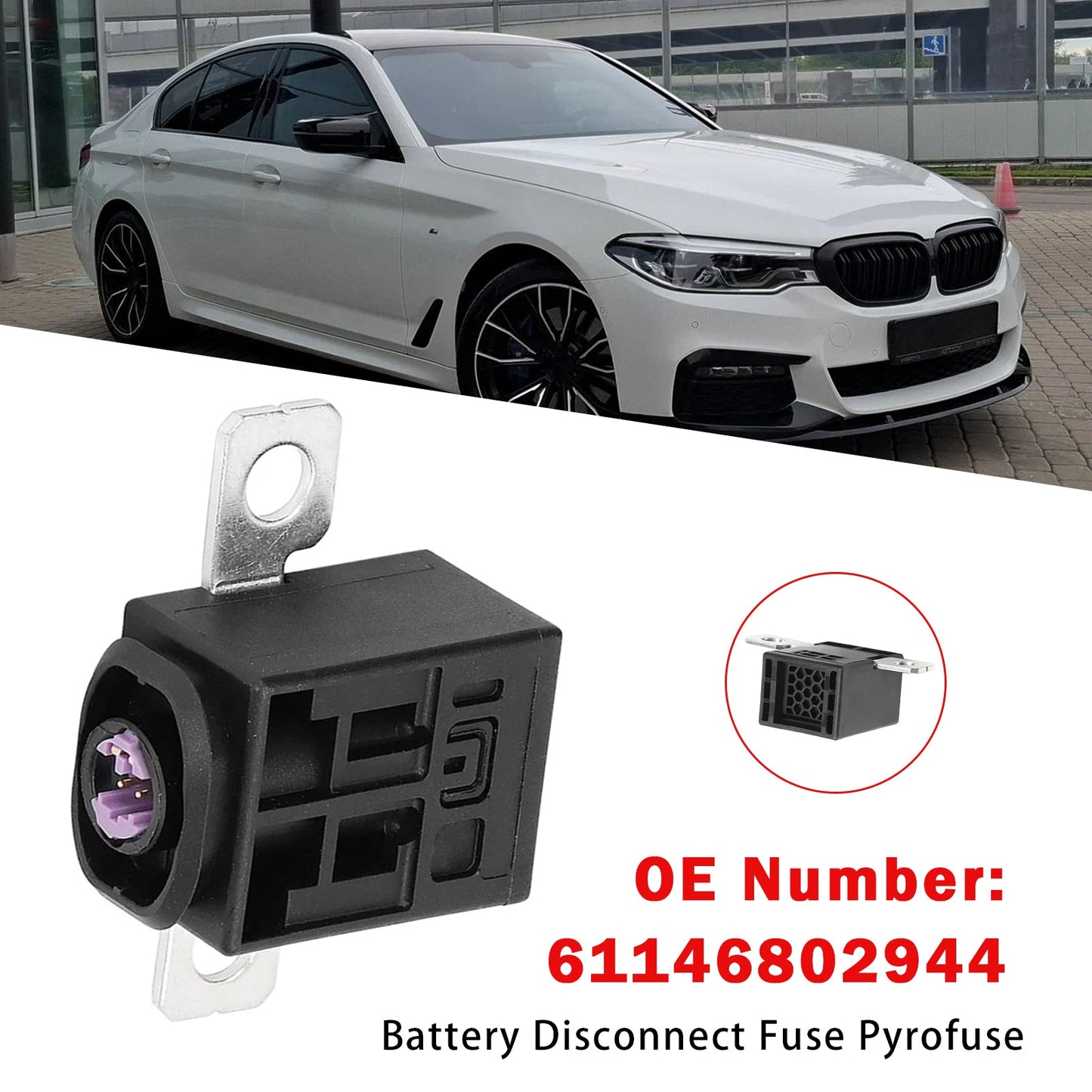 BMW 5 6 7 Series G30 G31 M5 61146802944 Battery Disconnect Fuse Pyrofuse
