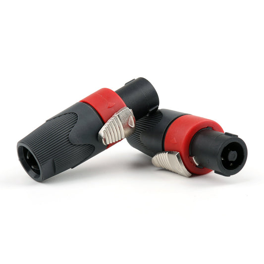 Lot de 10 connecteurs de câble audio compatibles Speakon mâles à 4 broches rouges