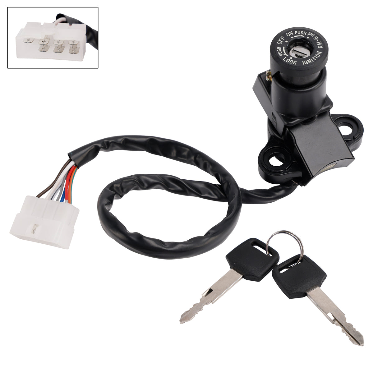 2006-2012 ZX 6 10 ZX6R ZX10R Kawasaki 27005-5137 Ignition Key Switch 7-Wire