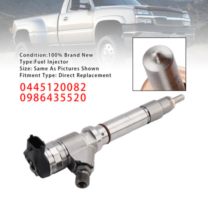 2007-2010 Gmc Chevy 6.6L LMM Duramax 0445120082 0986435520 1Pcs Fuel Injector