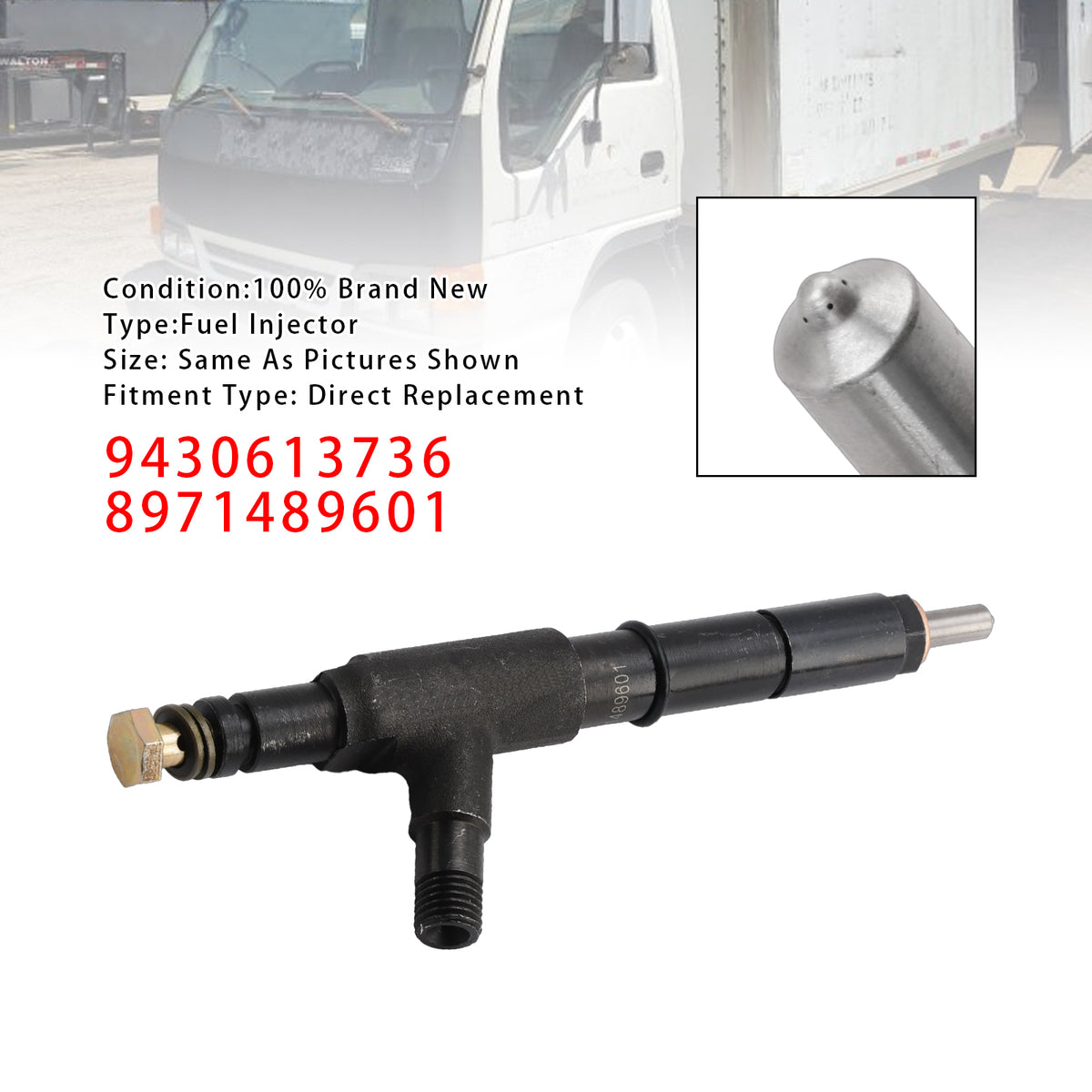 Isuzu 4HE1 4.8L 4HG1T 4.6L NPR NQR 9430613736 8971489601 1Pcs Fuel Injector