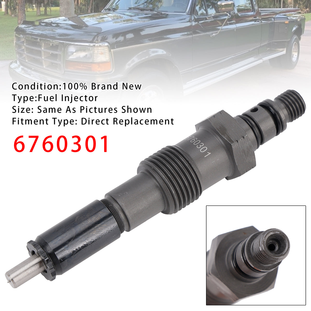 1983-1994 Non Powerstroke Diesel IDI 6.9L 7.3L Ford 6760301 1Pcs Fuel Injector