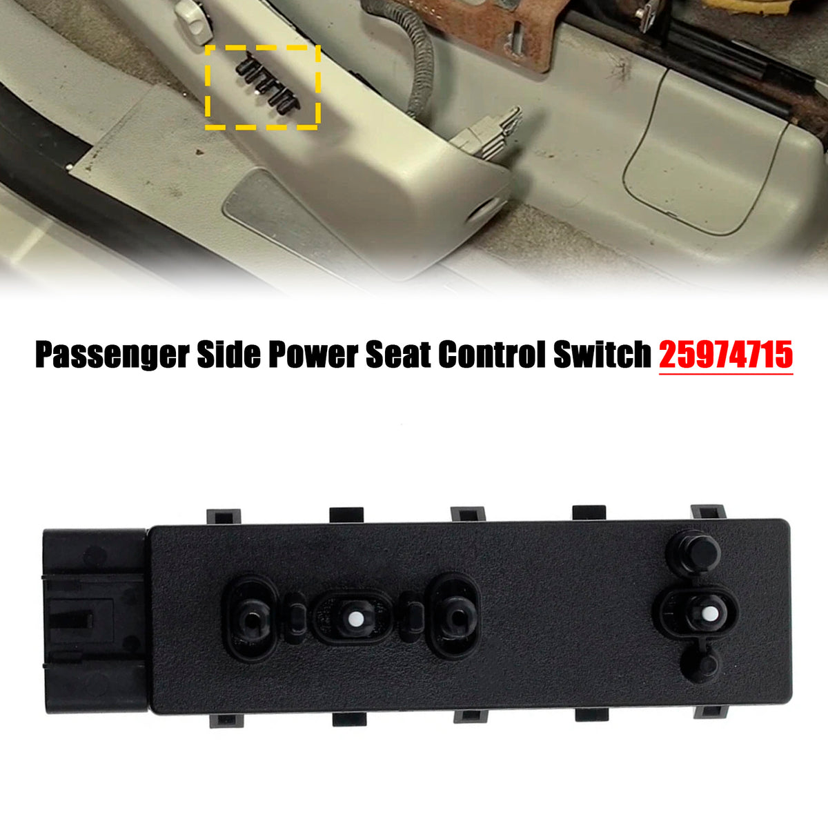 2010-2018 Equinox Chevrolet 25974715 Passenger Side Power Seat Control Switch