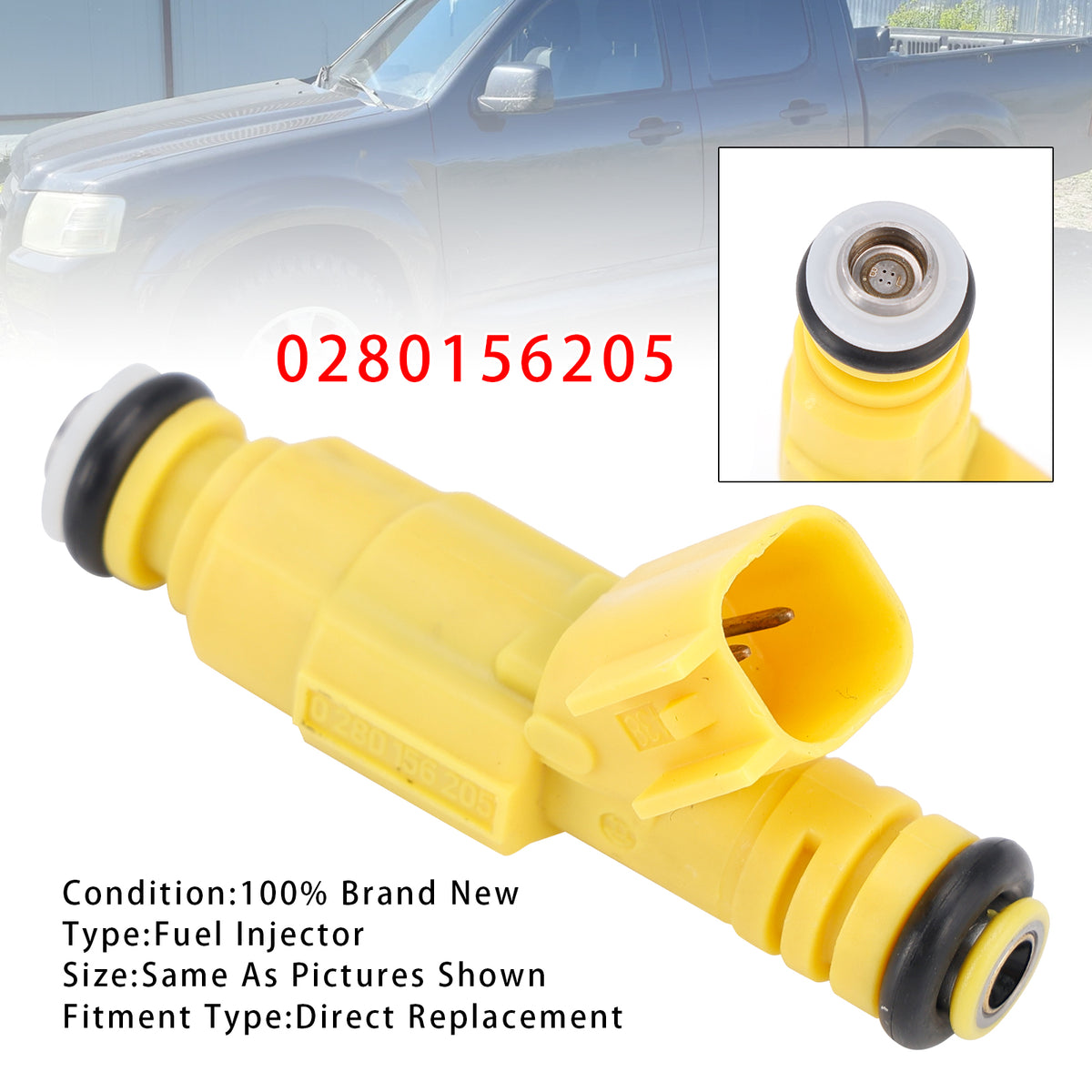 Ford Ranger Mazda B2300 2.3L 0280156205 FJ464 1Pcs Fuel Injector