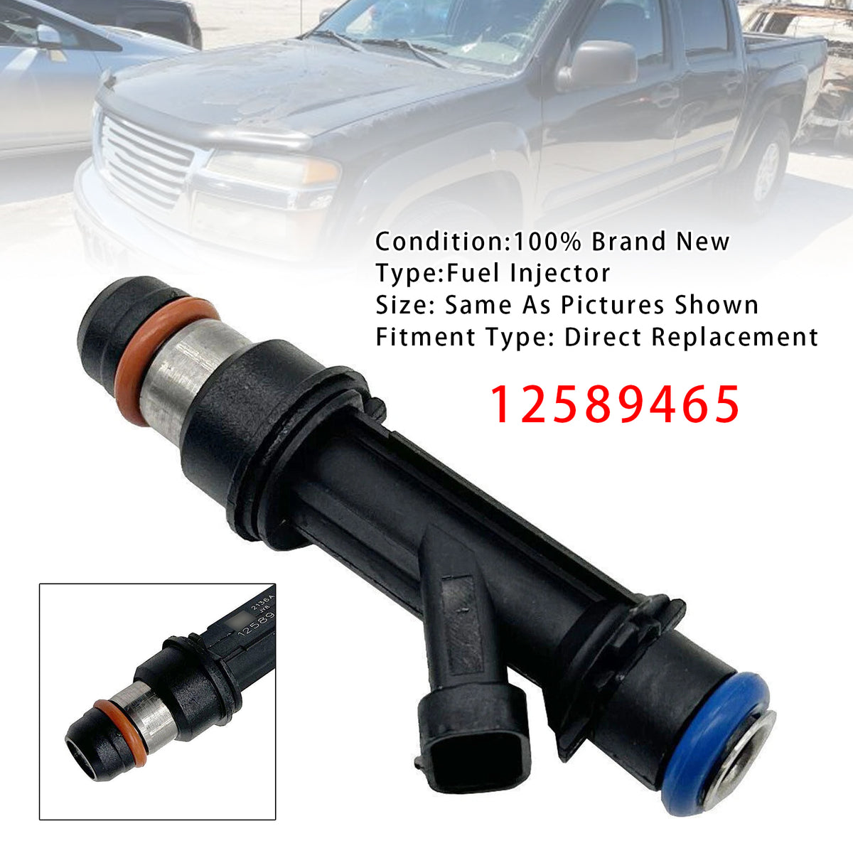 Chevrolet Colorado Isuzu Gmc Canyon Hummer H3 L5 12589465 1Pcs Fuel Injector