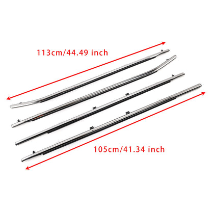 2011-2017 Odyssey 4PCS Weatherstrips Seal Door Belt Molding 72410TK8A11 72450TK8A11