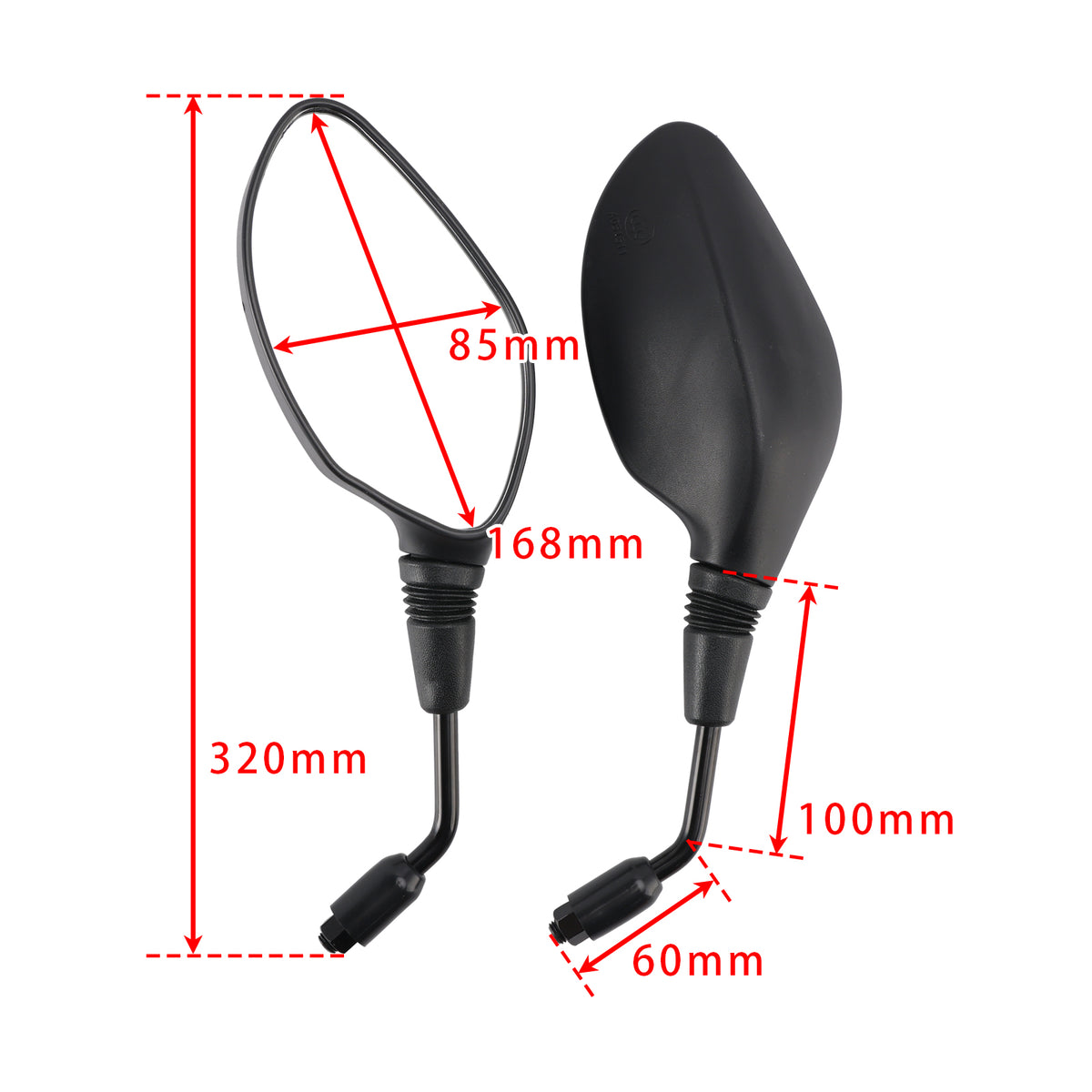 2013-2020 Honda CRF250L Rally CRF250M Replacement Mirror Set Left & Right