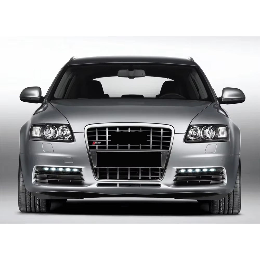 2005-2011 Audi A6 S6 C6 To S6 Style Front Bumper Grill High Quality Upper Grilles