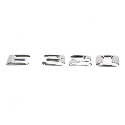 Rear Trunk Emblem Badge Nameplate Decal Letters Numbers Fit Mercedes E320 Chrome