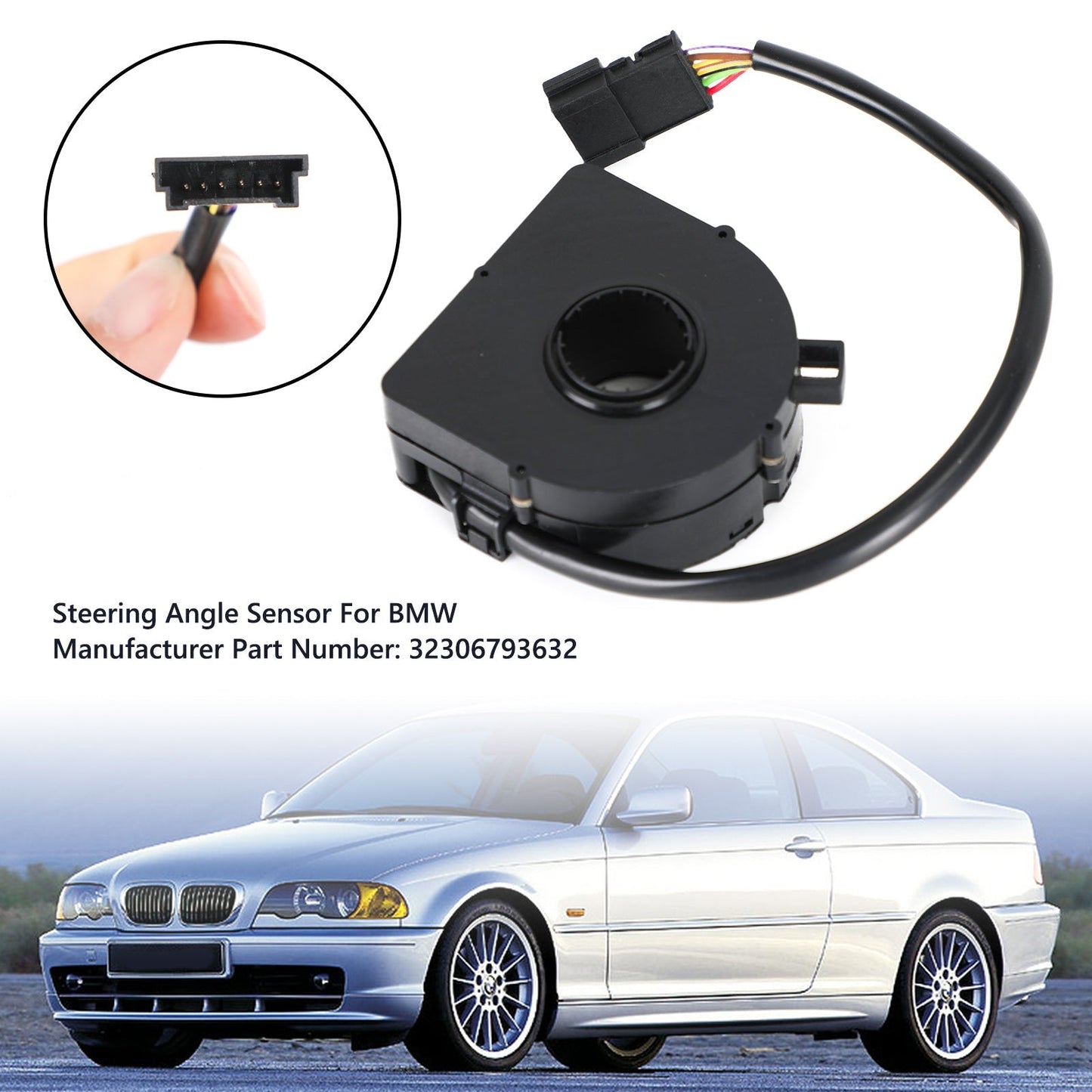 Capteur d'angle de braquage 32306793632 pour BMW Série 3, 5, 7, E46, X3, E83, X5, E53