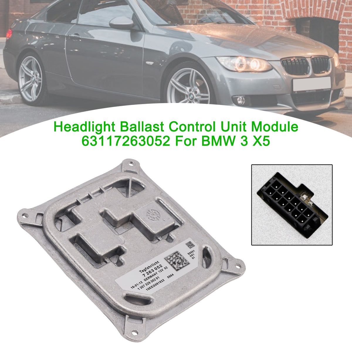 BMW 3 X5 Headlight Ballast Control Unit Module 63117263052