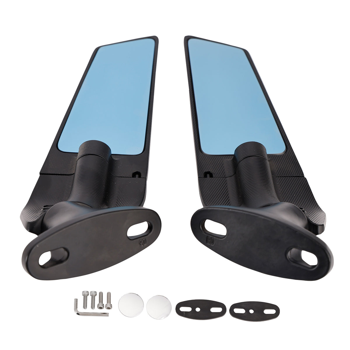 2011-2014 Honda CBR600F 2019-2023 CBR650R Black Wing Fin Rearview Mirrors