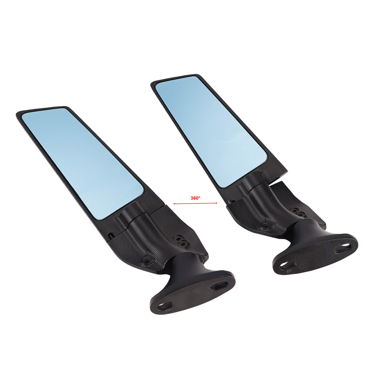 2011-2014 Honda CBR600F 2019-2023 CBR650R Black Wing Fin Rearview Mirrors