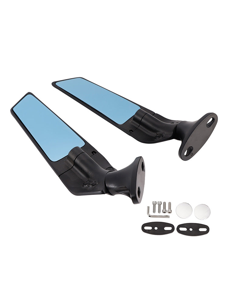 2011-2014 Honda CBR600F 2019-2023 CBR650R Black Wing Fin Rearview Mirrors